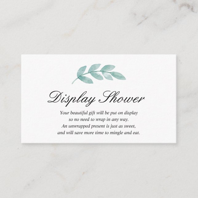 Placa de inserção do Chá de fraldas de exibição (Frente)