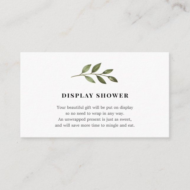 Placa de inserção do Chá de fraldas de exibição (Frente)