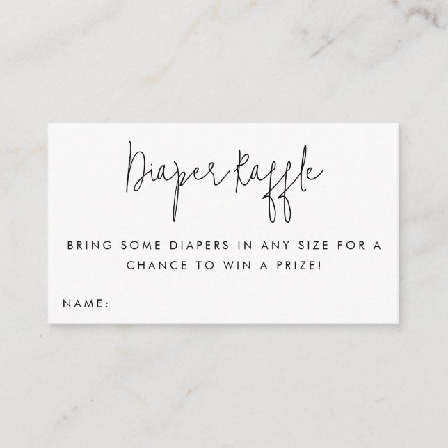 Placa de inserção do Chá de fraldas do Bilhete de  (Frente)