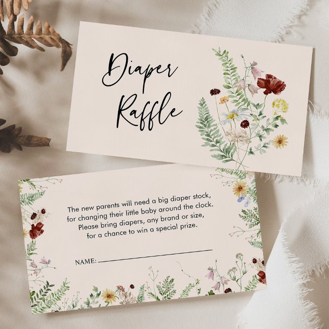 Placa de inserção do Chá de fraldas do Raffle, cor (Criador carregado)