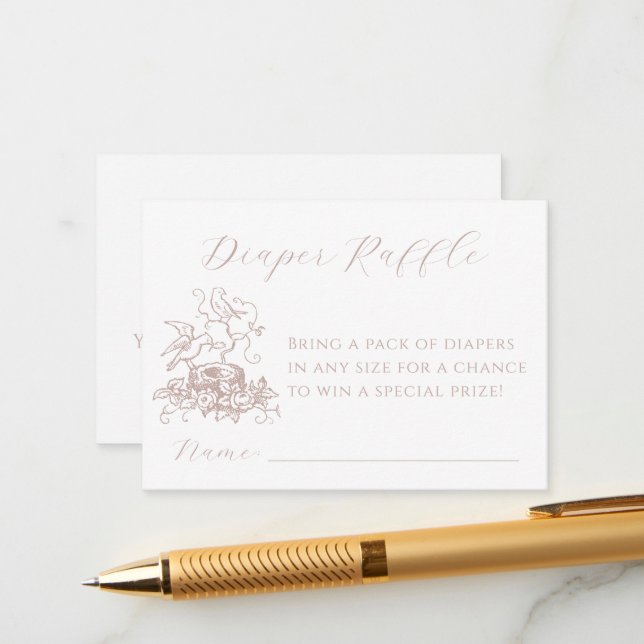 Placa de inserção do Chá de fraldas Raffle da Fral (Frente/Verso In Situ)