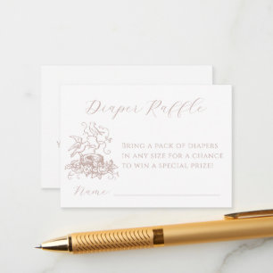 Placa de inserção do Chá de fraldas Raffle da Fral