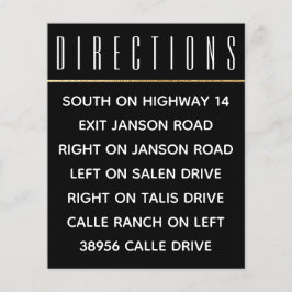 Placa de inserção do convite de casamento Elegante