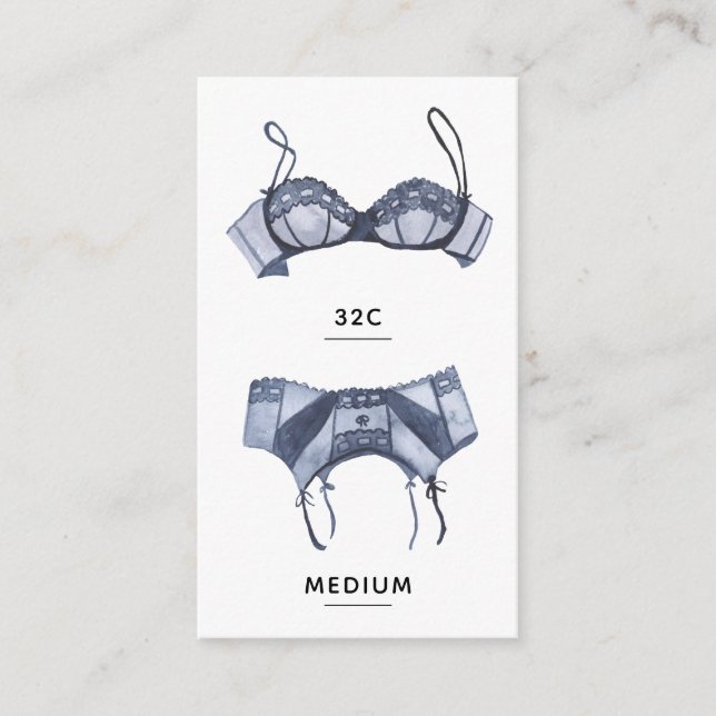 Placa de inserção do tamanho da Lingerie de marca (Frente)