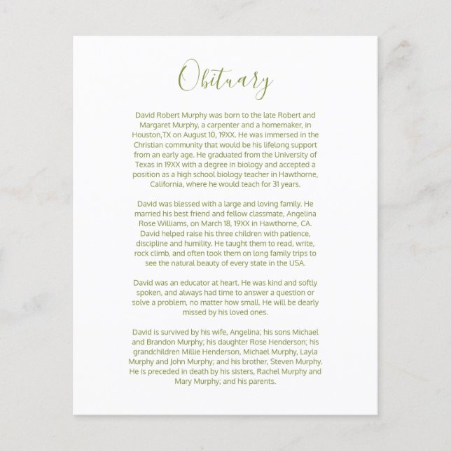 Placa de inserção obituária (Frente)