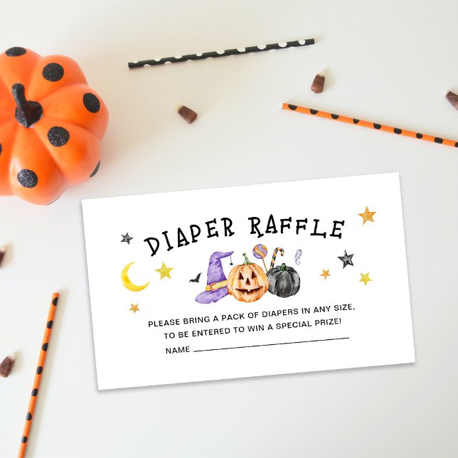 Placa de inserção Raffle da Fralda do Halloween (Criador carregado)