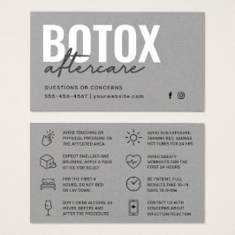 Placa de Instrução de Injeção de Botox de Cinza Pr