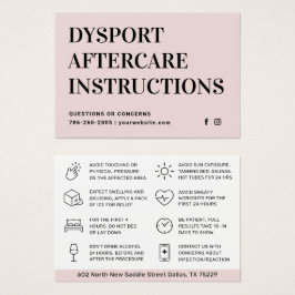 Placa de instrução de pós-tratamento para injeção