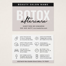 Placa de instrução de pós-tratamento para injeção