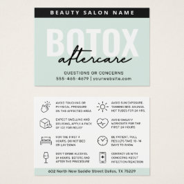 Placa de instrução de pós-tratamento para injeção