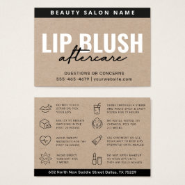Placa de instrução Premium Kraft Lip Blush AfterCa