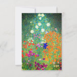 Placa de Jardim Flor Gustav Klimt<br><div class="desc">Cartão com a pintura a óleo do Jardim Flor de Gustav Klimt (1906). Um belo jardim de flores roxas,  vermelhas,  brancas,  azuis e laranja. Um presente de excelente para fãs de Arte Nouveau e de Arte Austríaca.</div>