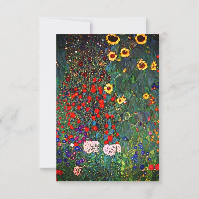 Placa de Jardim Flor Gustav Klimt (Frente)