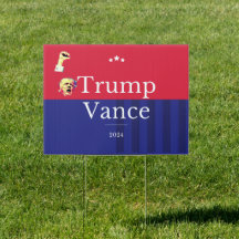 Placa de Jardim Trump Vance 2024