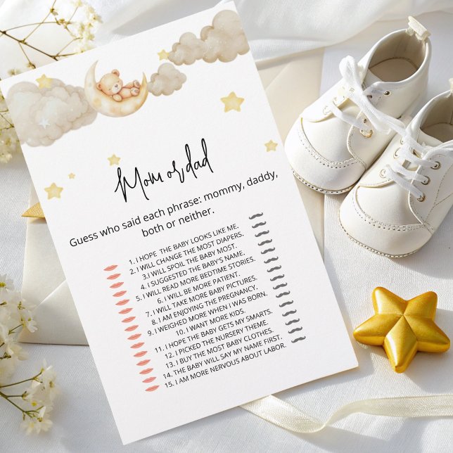 Placa de jogo da mãe ou do Pai - Pearls Chá de fra (Criador carregado)