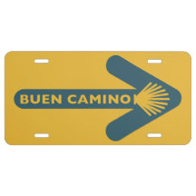 Placa de Licença Buen Camino Yellow