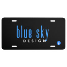 Placa de licença comercial personalizada com logot