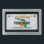Placa de Licença da Flórida (personalizável)<br><div class="desc">Insira seu nome (ou qualquer outro texto),  contanto que ele ajustado. O que você vê é o que você ganha. Mais itens com este design: www.zazzle.com/aura2000/floridalicenseplate</div>