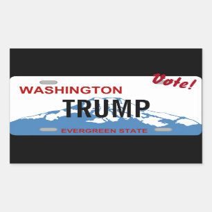 Placa de licença de Washington Vote Trump adesivo