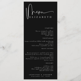 Placa de Local de Nome | Menu | Menus de Casamento