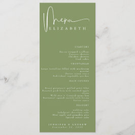 Placa de Local de Nome | Menu | Menus de Casamento