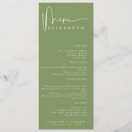 Placa de Local de Nome | Menu | Menus de Casamento