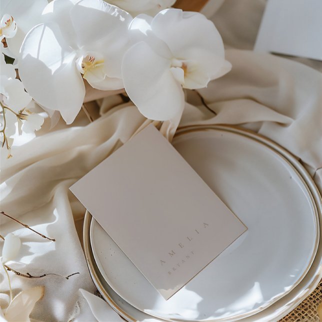 Placa de Local do Nome do Convidado Rosa-Blush Mod (Modern Blush Pink Guest Name Place Card)