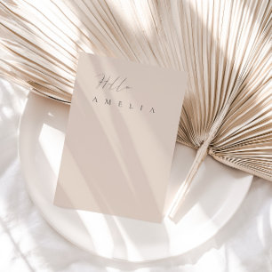 Placa de lugar convidado para Mesa de cor-de-rosa-