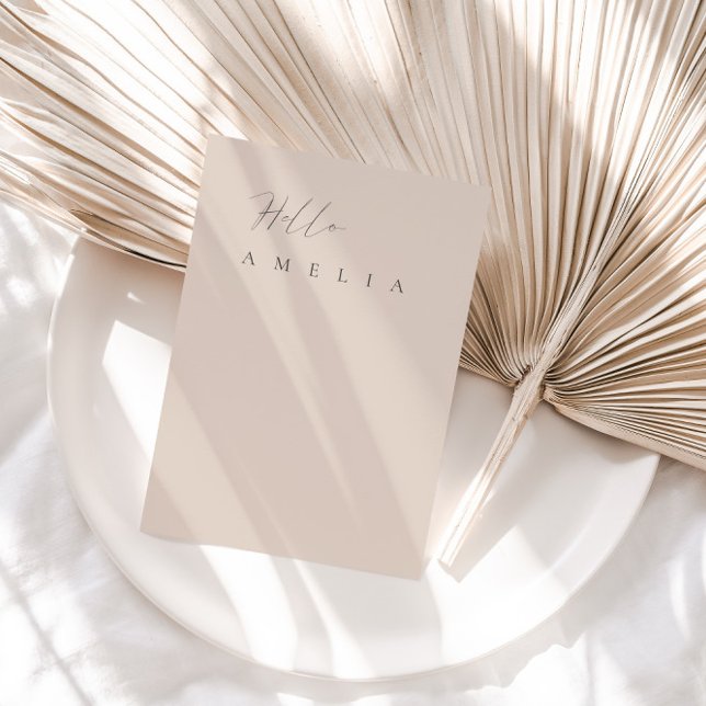 Placa de lugar convidado para Mesa de cor-de-rosa- (Modern Blush Pink Blank Table Guest Place Card)