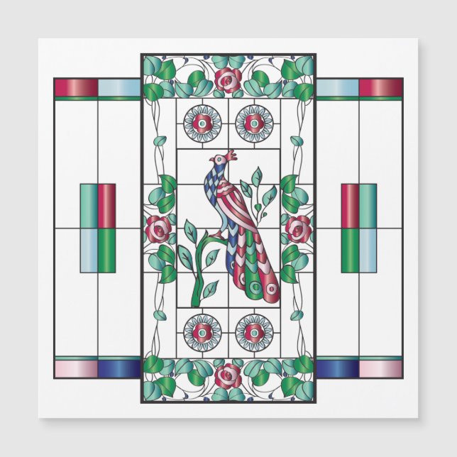 Placa de Magnet De Vidro Mah Jongg Mantida (Frente)