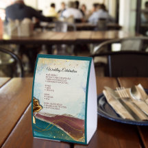 Placa de Menu de Bar de Casamento em Barra Rust Br
