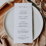 Placa de menu de Janta de Comida de casamento de s<br><div class="desc">Nosso cartão de menu apresenta o roteiro de rico e a tipografia clássica para uma maneira clássica de exibir opções de refeições no seu casamento ou evento. Este item faz parte da nossa Coleção de Casamentos Esterilizados S105,  por favor,  procure na nossa loja itens correspondentes.</div>