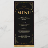 Placa de Menu Deco do Arrasto Gatsby Roaring 20s A