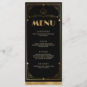 Placa de Menu Deco do Arrasto Gatsby Roaring 20s A