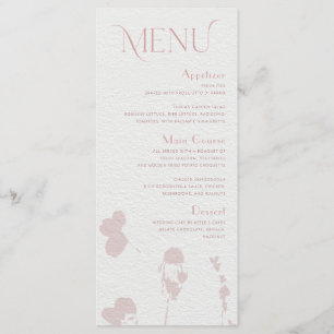 Placa de menu do Chá de panela Floral Cor-de-Rosa