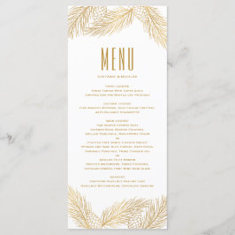 Placa de menu do pinheiro dourado Faux Cones & Pin