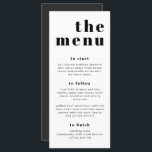 Placa de Menu do Retro Longo Vamos Moderno RILEY B<br><div class="desc">Este menu apresenta uma fonte serif ousada e uma design minimalista moderna. Use este modelo para editar as fontes, a cor da fonte e a cor do plano de fundo para corresponder às suas necessidades de evento.Este menu faz a adição perfeita ao seu simples chá de fraldas contemporâneo, retrô ou...</div>