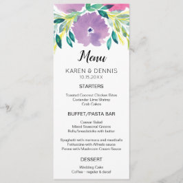 Placa de menu Floral Blossom
