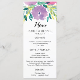 Placa de menu Floral Blossom