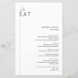 Placa de menu Iniciais Modernas Minimalistas