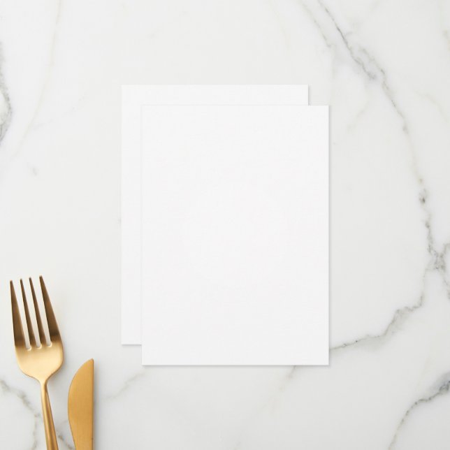 Placa de menu plano de 4,5" x 6,25" (Frente/Verso In Situ)