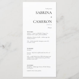 Placa de menu simples moderna