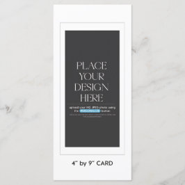 Placa de menu simples personalizada - 4x9 polegada