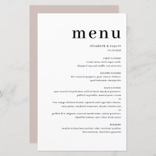 Placa de menu Tipografia Serif Script Serif Preta