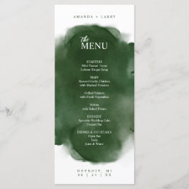 Placa de menu verde moderna e limpa