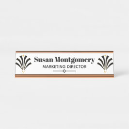 Placa De Mesa 1920 Vintage Art Deco Palmettos | Personalizado