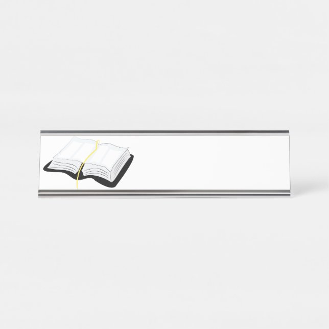 Placa De Mesa Abra a bíblia (Frente)