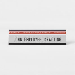 Placa De Mesa Acesso restrito a profissionais de alto risco