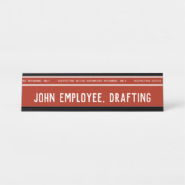 Placa De Mesa Acesso restrito a profissionais de alto risco