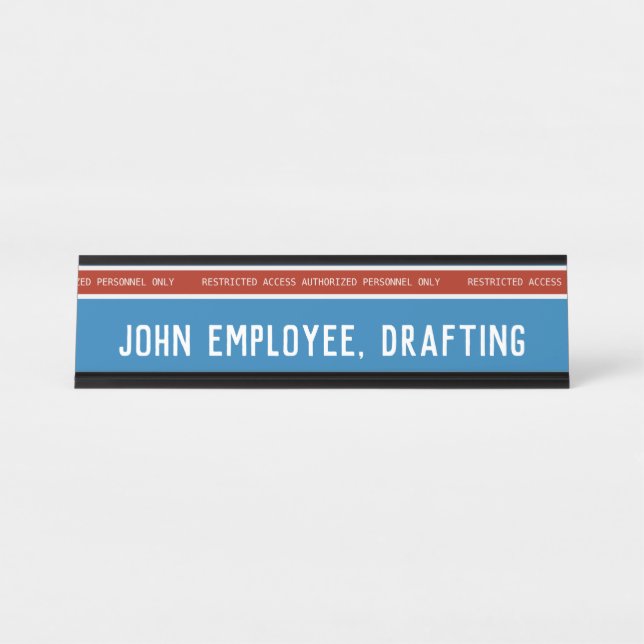 Placa De Mesa Acesso restrito a profissionais de alto risco (Frente)